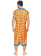 Fred Flintstone, costume jumpsuit, tatters, pocket, geometric pattern